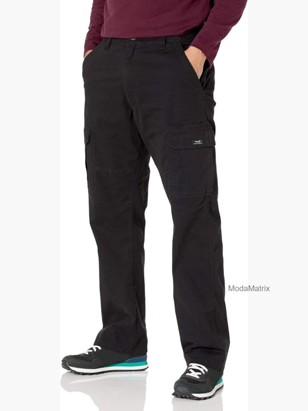 Relaxed Fit Stretch Cargo Pants with 6 Pockets